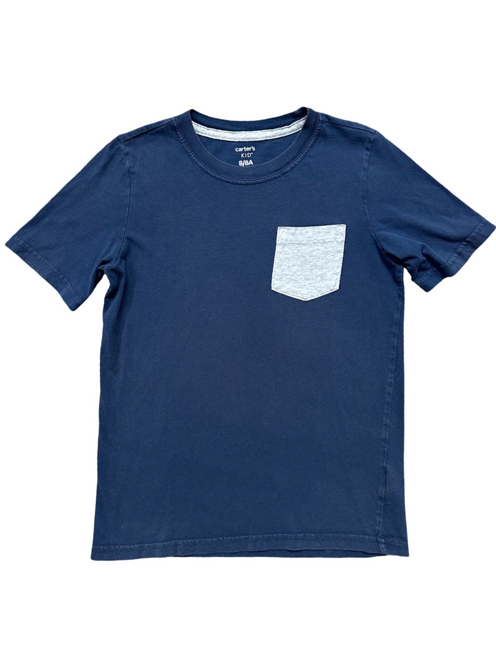 ⭐️ 5 for $25 Carter’s KID Boys Navy Gray T-Shirt Short Sleeve Size 8